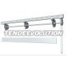 Roman Blinds Track System with Chain Drive - Ceiling Mount, Demultiplied Clutch